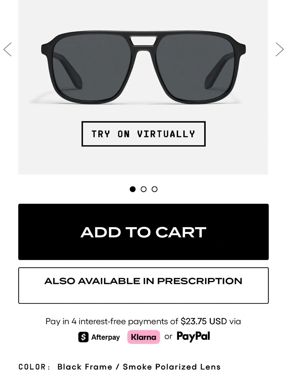 Quay Australia sleek black